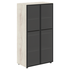 Шкаф средний со стеклянными  дверцами LOFTIS Сосна Эдмонт LMC 80.2 (800х430х1517) в Белгороде