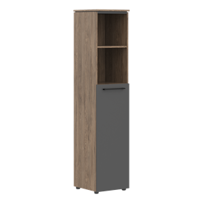 Шкаф колонка с глухой средней дверью MORRIS TREND Антрацит/Кария Пальмира MHC 42.6 (429х423х1956) в Старом Осколе