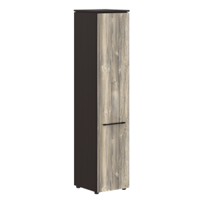 Шкаф колонка с глухой дверью MORRIS  Дуб Базель/Венге Магия MHC 42.1 (429х423х1956) в Старом Осколе