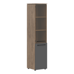Шкаф высокий комбинированный MORRIS TREND Антрацит/Кария Пальмира MHC  42.2 (429х423х1956) в Белгороде