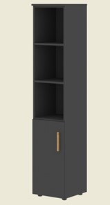 Высокий шкаф с глухой малой дверью  левой FORTA Черный Графит  FHC 40.5 (L) (399х404х1965) в Старом Осколе