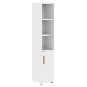 Шкаф колонна высокий с глухой малой дверью правой FORTA Белый FHC 40.5 (R) (399х404х1965) в Белгороде