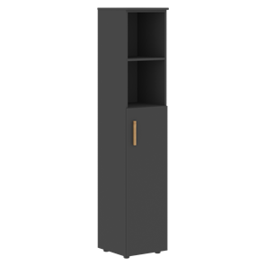 Высокий шкаф колонна с глухой средней дверью правой FORTA Черный Графит  FHC 40.6 (R) (399х404х1965) в Старом Осколе