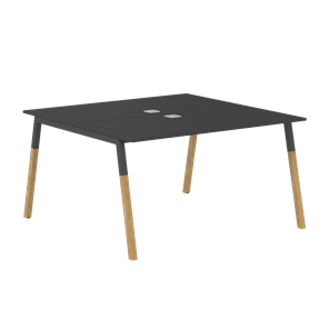 Стол для переговоров FORTA Черный Графит-Черный Графит-Бук  FWST 1313 (1380x1346x733) в Старом Осколе