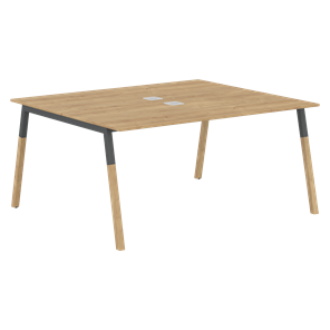 Переговорный стол FORTA Дуб Гамильтон-Черный графит-Бук FWST 1513 (1580x1346x733) в Старом Осколе