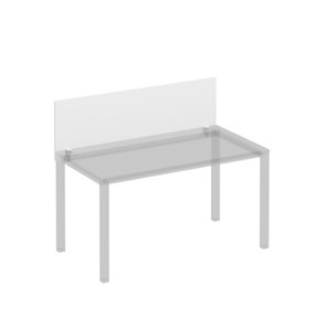 Экран для стола 140 на белом металлокаркасе Комфорт КФ, белый премиум (140x45x1.8) К.Б 842 в Белгороде