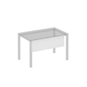 Экран стола защитный (ДСП) с кронштейнами для стола 120 на белом металлокаркасе Комфорт КФ, белый премиум (120x3.2x1.8) К.Б1 812 в Белгороде