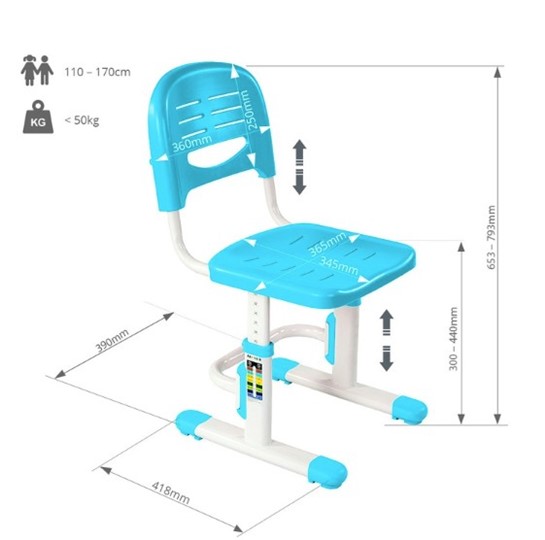 Детский растущий стул SST3 Blue в Старом Осколе - изображение 4