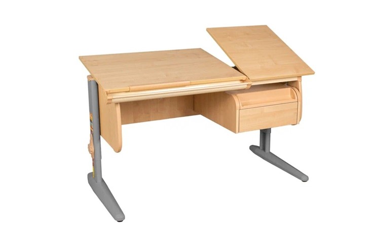 Детский стол-трансформер 1/75-40 (СУТ.25) + Tumba 1 Бежевый/Серый/Бежевый в Старом Осколе - изображение 2