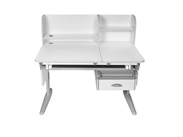 Детский стол-трансформер Lp/70-45 (СУТ.62 PRO) + Tumba 8 с лотком белый/серый/серый в Старом Осколе