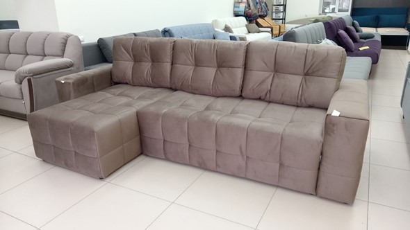 Угловой диван с оттоманкой Реал ДУ Graund 03 велюр в Белгороде - изображение